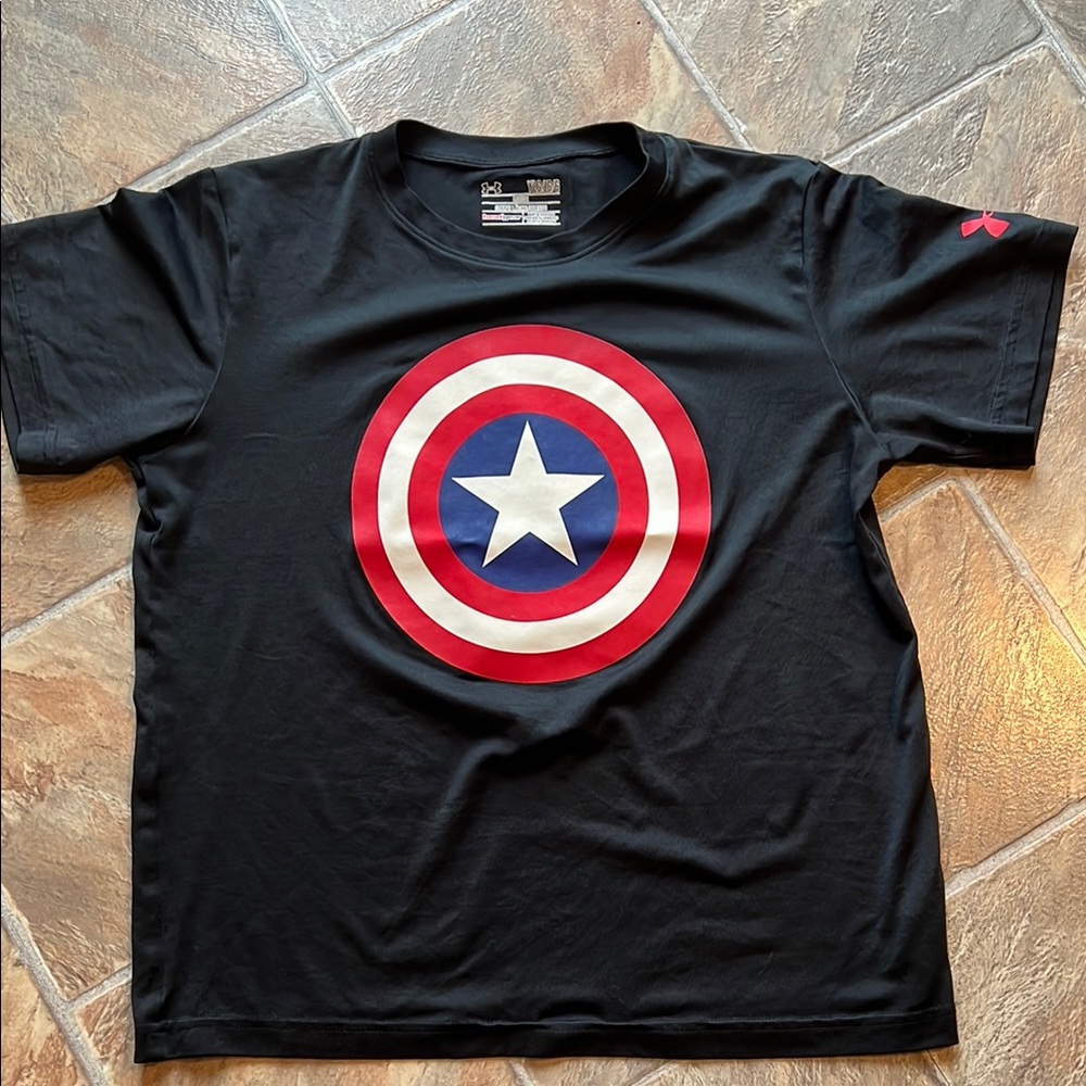 Boys Under Armour Marvel HeatGear Top
